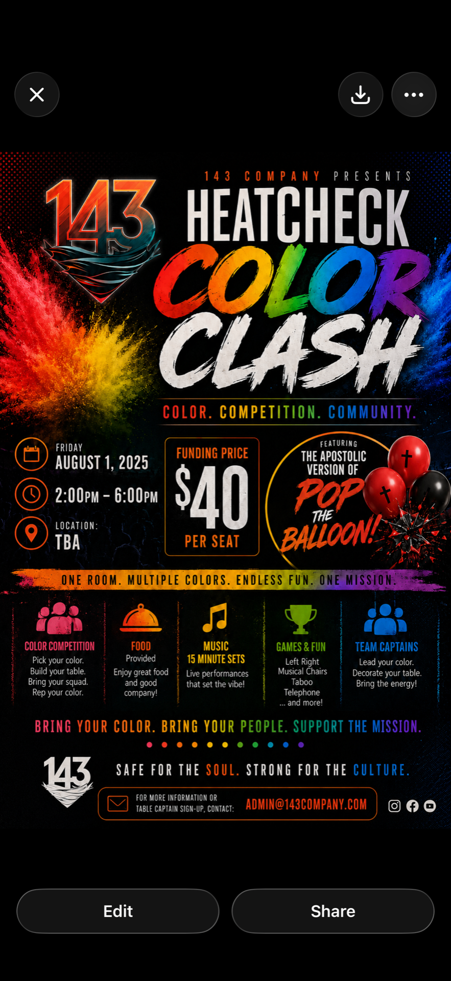 143 Company presents HEATCHECK Color Clash — Friday August 1, 2026