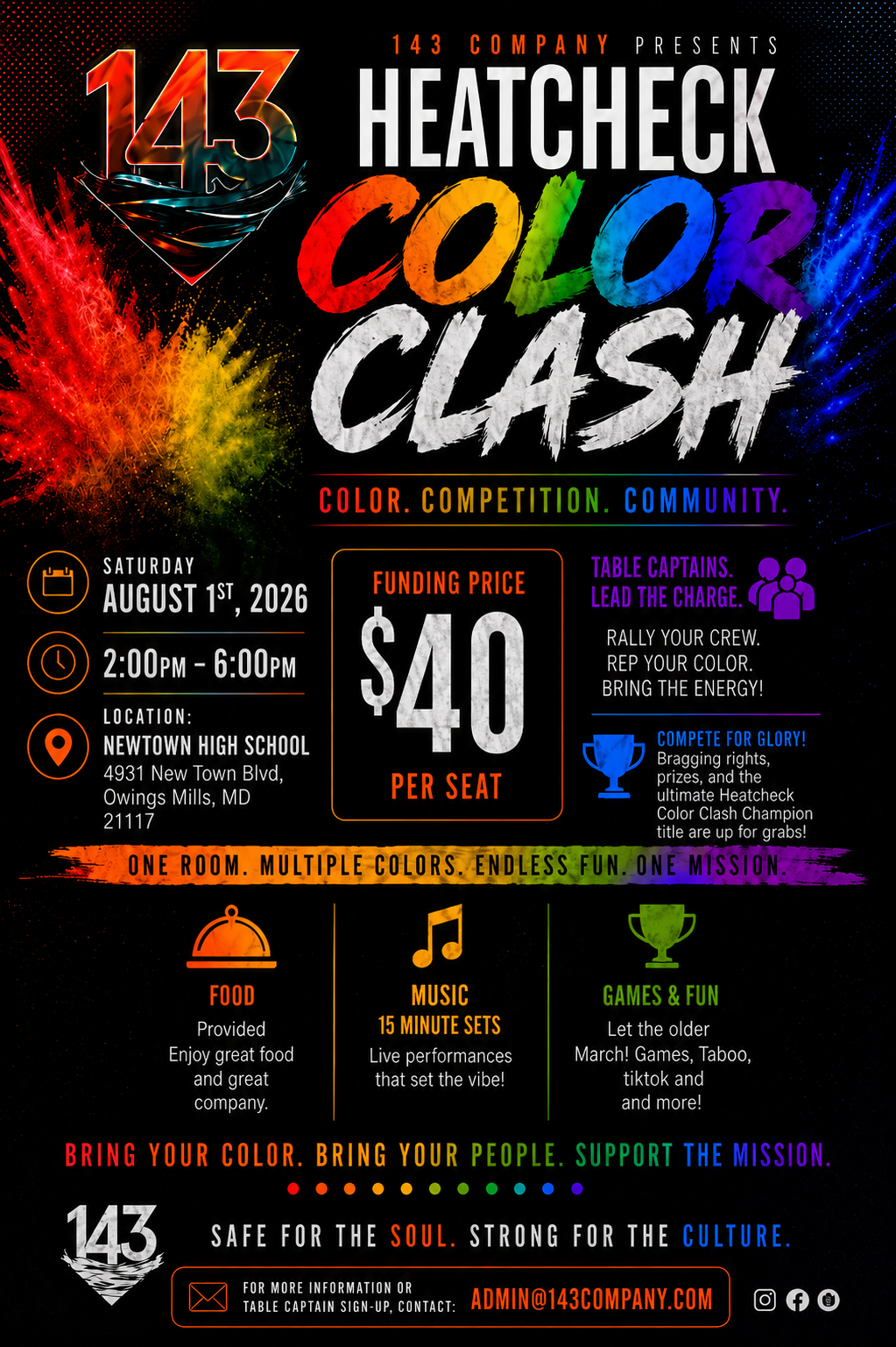 143 Company presents HEATCHECK Color Clash — Friday August 1, 2026